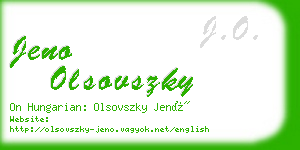 jeno olsovszky business card